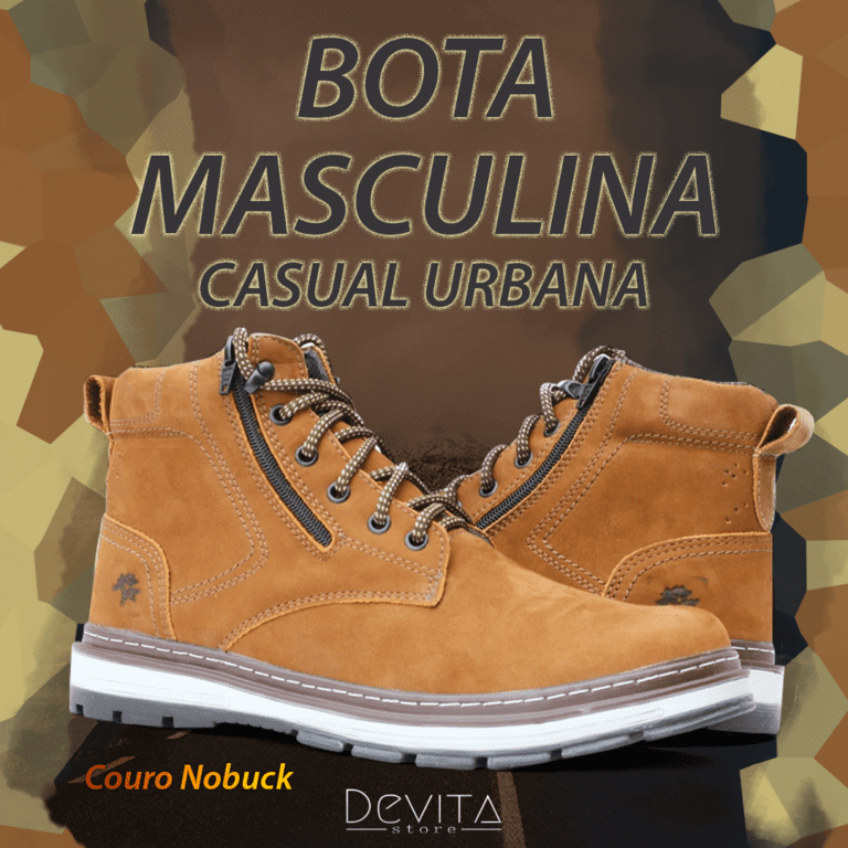 Bota Coturno Masculino Robust Caterpillar Couro Nobuck (650) - Alfredo Store